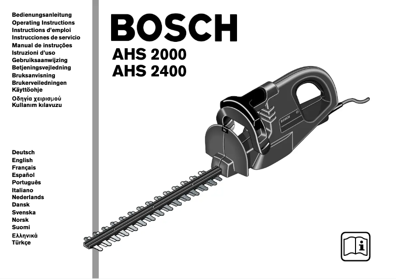 Page 1 de la notice Manuel utilisateur Bosch AHS 2000