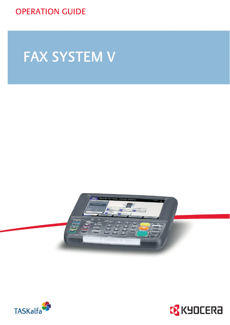 Page 1 de la notice Manuel utilisateur Kyocera TASKalfa 8000i