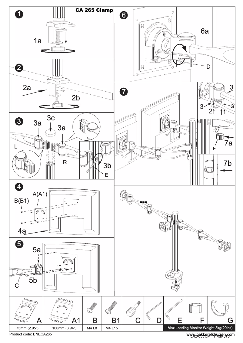 Page 1 de la notice Manuel utilisateur BakkerElkhuizen CA 265