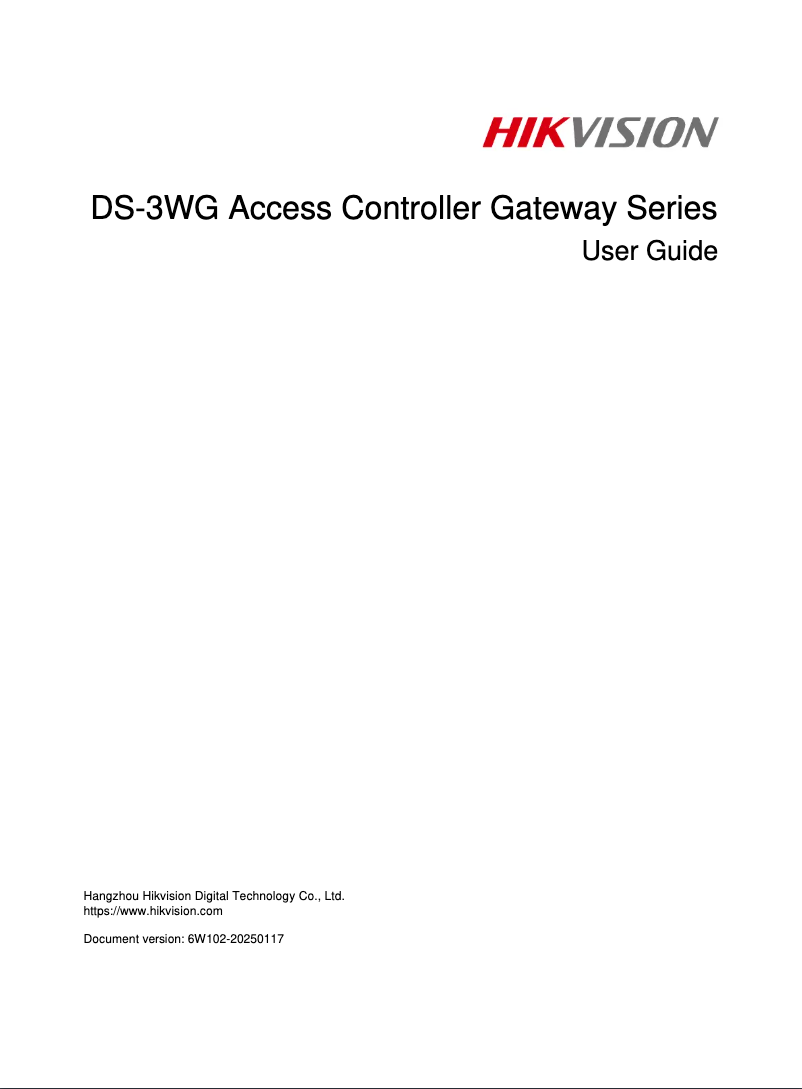 Page 1 de la notice Manuel utilisateur Hikvision DS-3WG105GP-SI