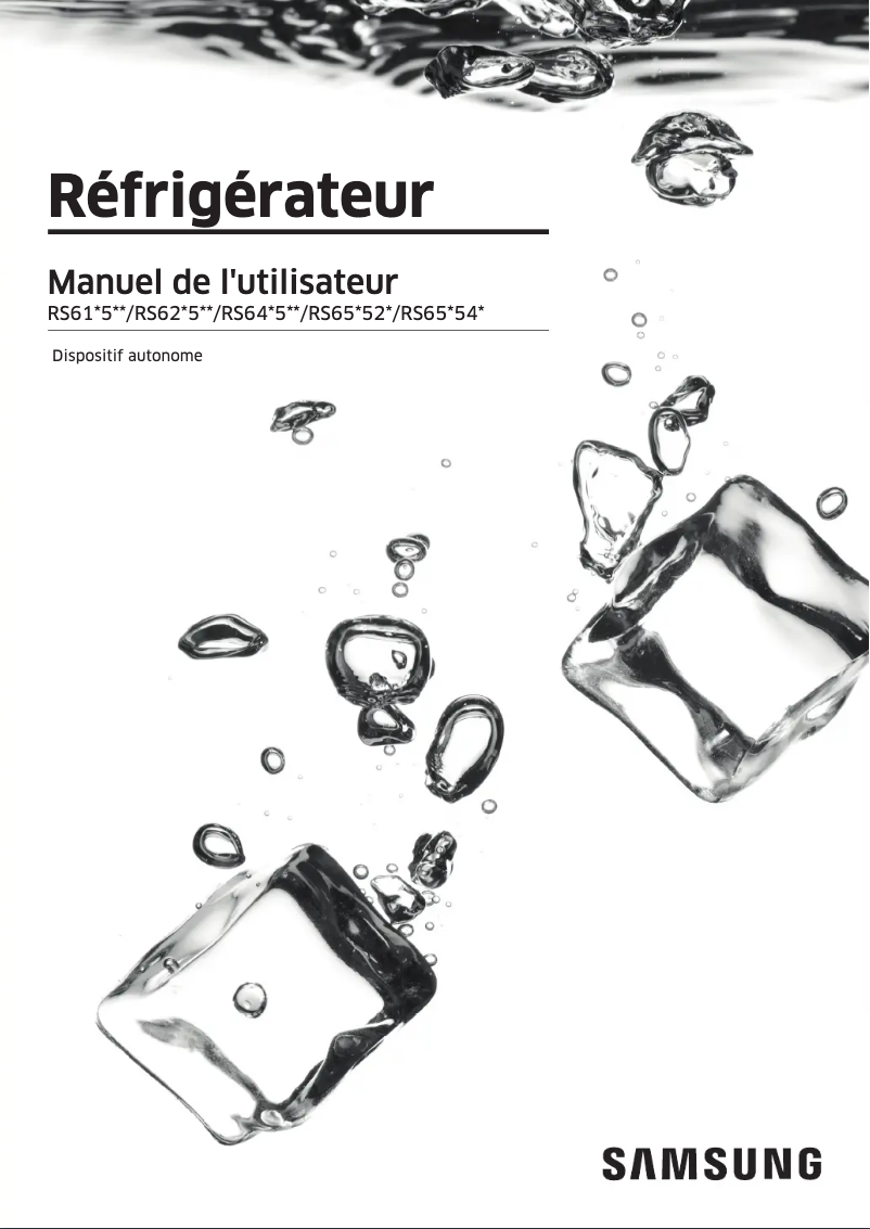 Página 1 del manual Manual de usuario Samsung RS65R5691SL