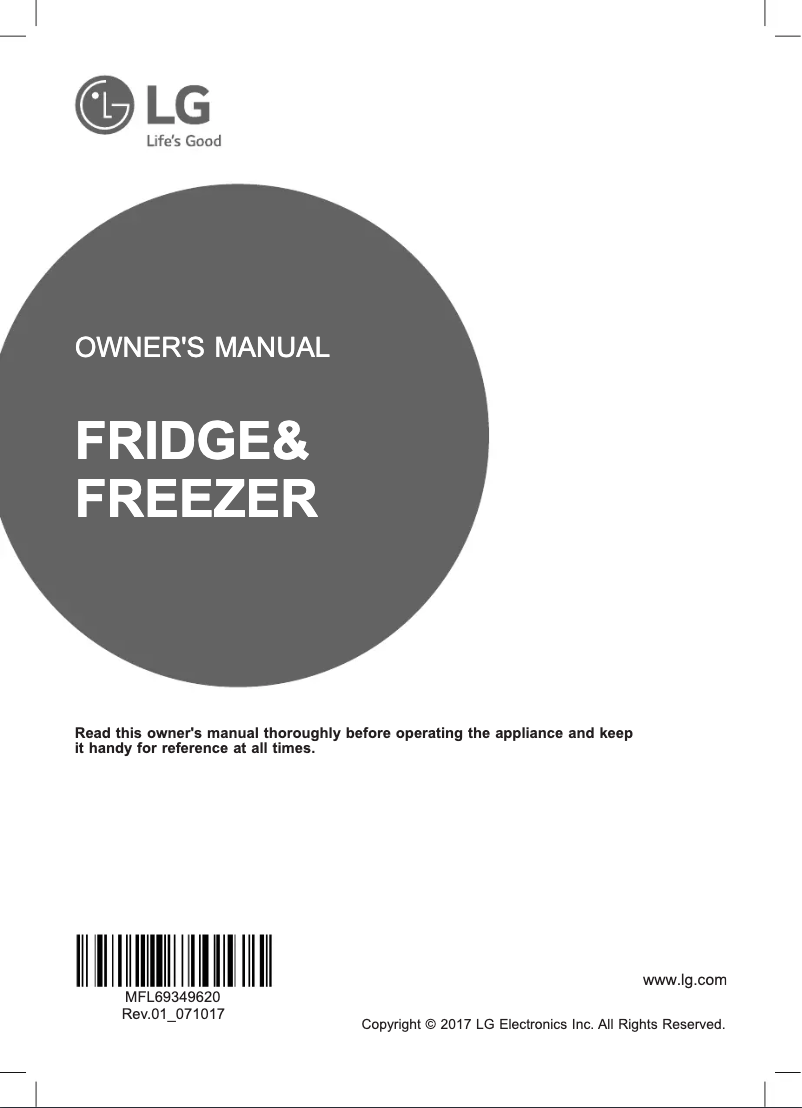 Page 1 de la notice Manuel utilisateur LG GW-B439SLFZ