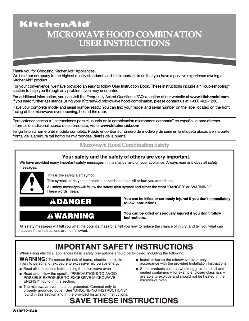 Page 1 de la notice Manuel utilisateur KitchenAid KHMS2040BSS