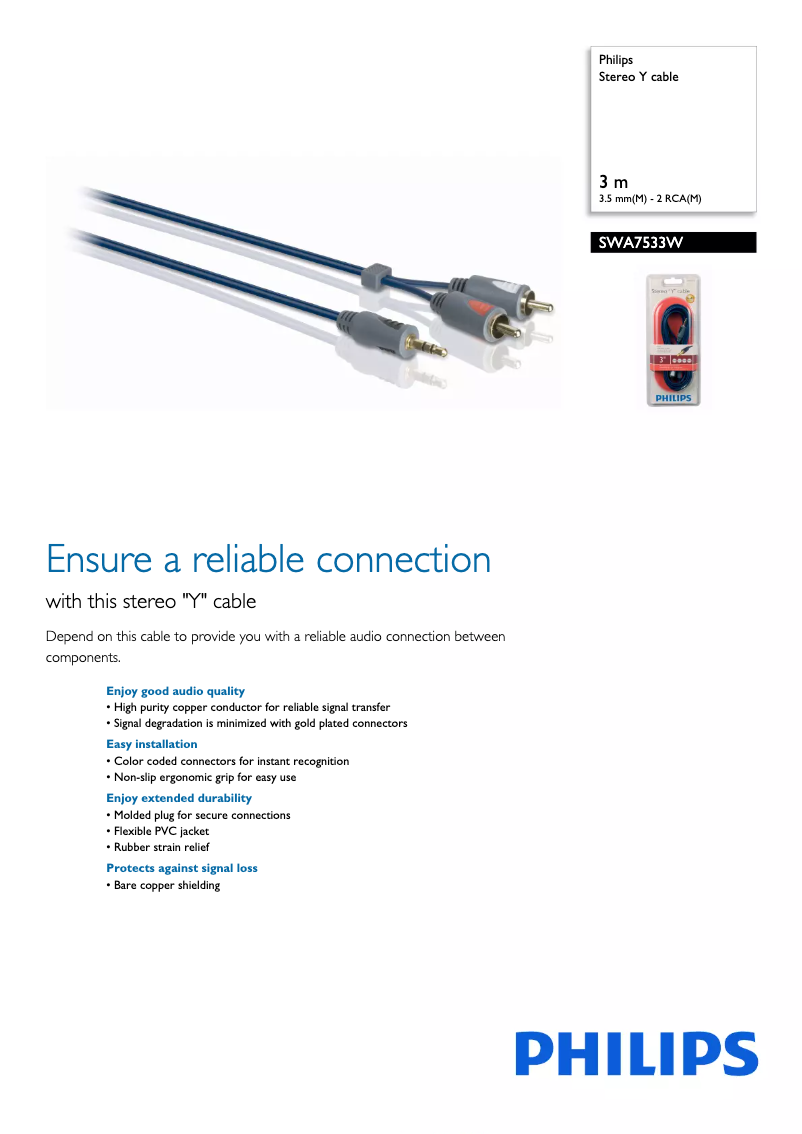 Image de la première page du manuel de l'appareil SWA7533W