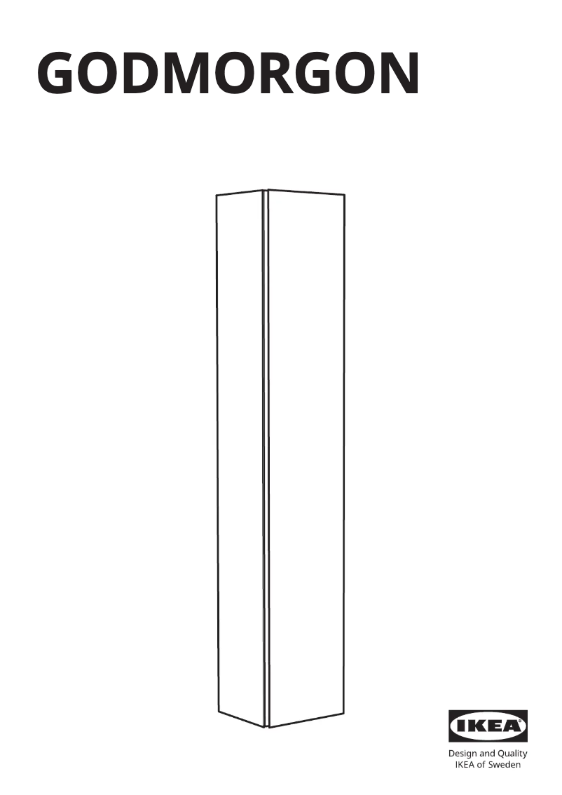 Page 1 de la notice Manuel utilisateur Ikea GODMORGON 903.440.60