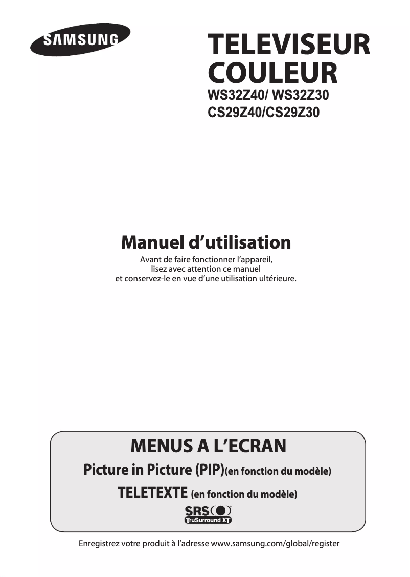 Página 1 del manual Manual de usuario Samsung CS-29Z40HE