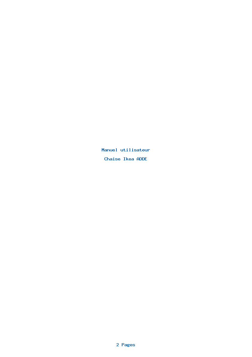 Page 1 de la notice Manuel utilisateur Ikea ADDE