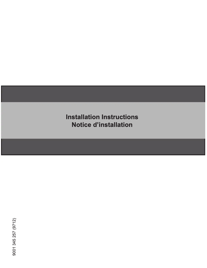 Page 1 of the manual Installation Guide Bosch SGE53X55UC