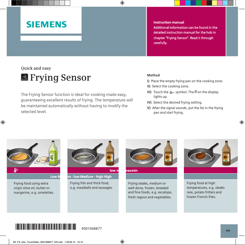 Page 1 de la notice Fiche technique Siemens iQ700 EX851FVC1E