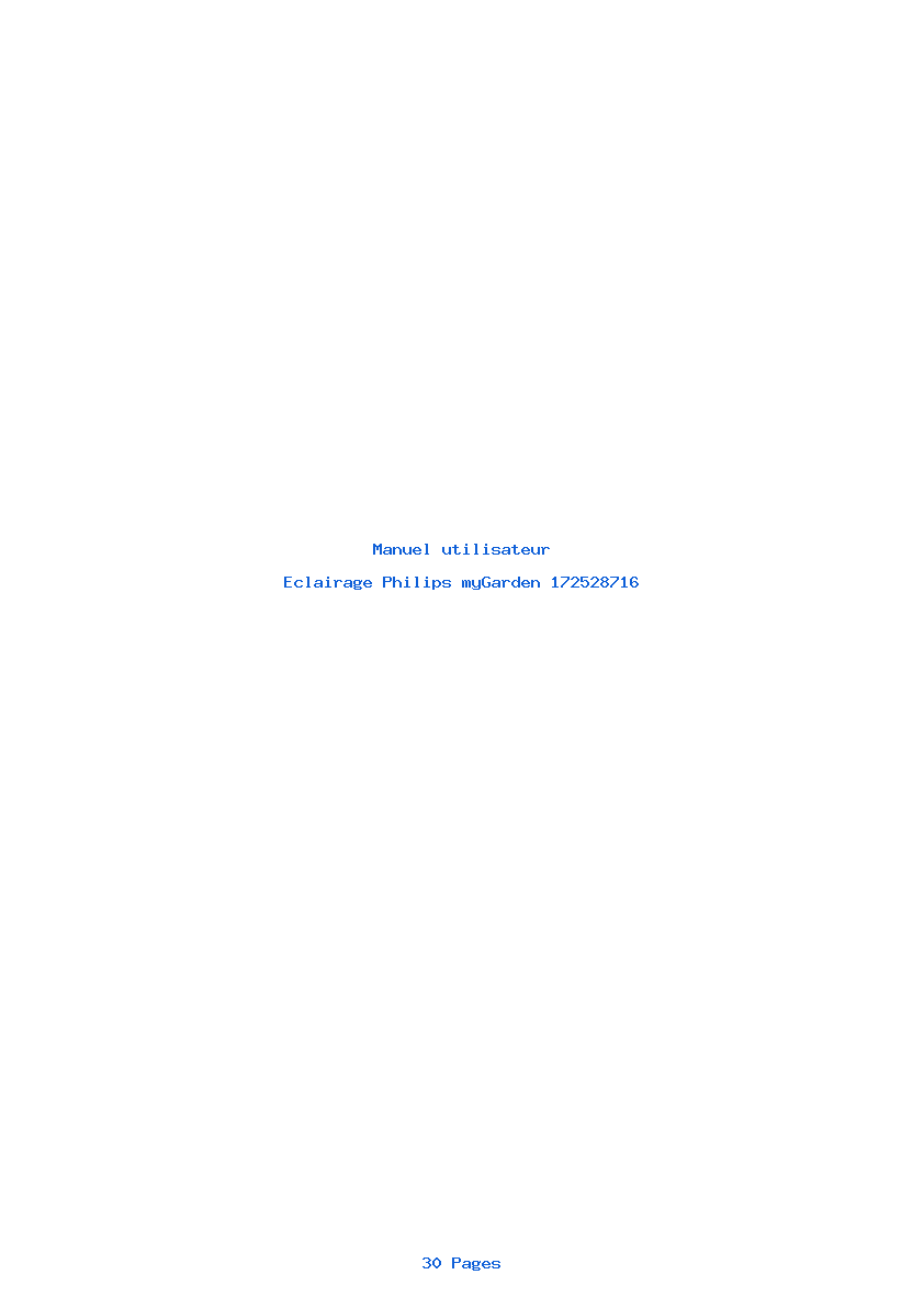 Page 1 de la notice Manuel utilisateur Philips myGarden 172528716
