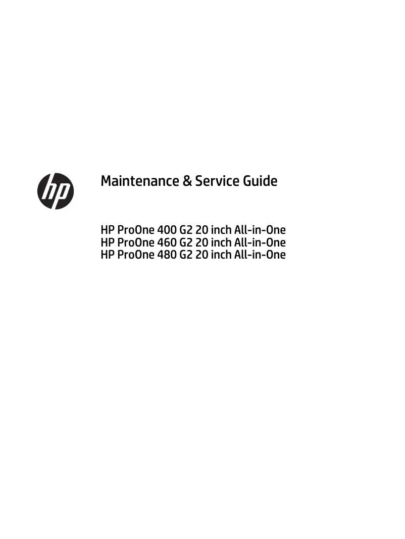 Page 1 de la notice Manuel utilisateur HP ProOne T4R06EA