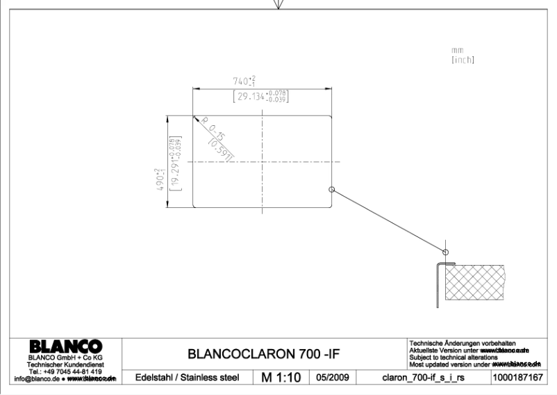 Page 1 de la notice Manuel utilisateur BLANCO CLARON 700-IF/A