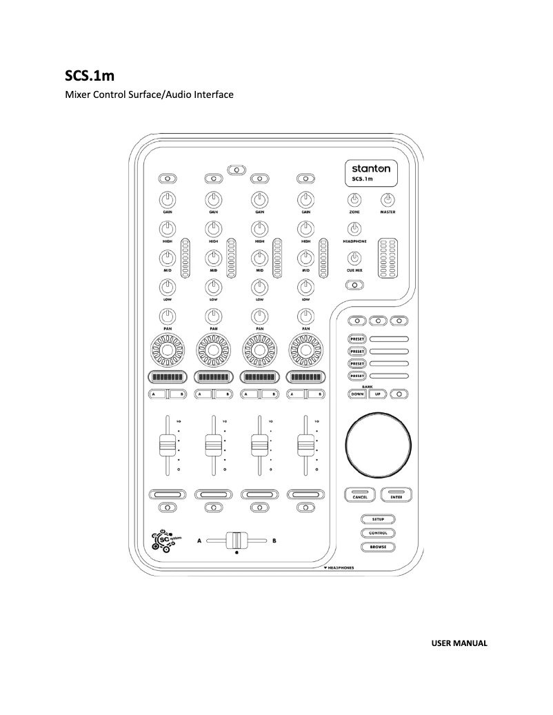 Página 1 del manual Manual de usuario Stanton SCS.1M