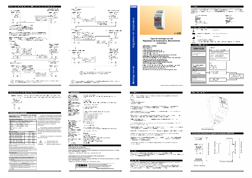 Page 1 de la notice Manuel utilisateur Emko ESM-1510-N