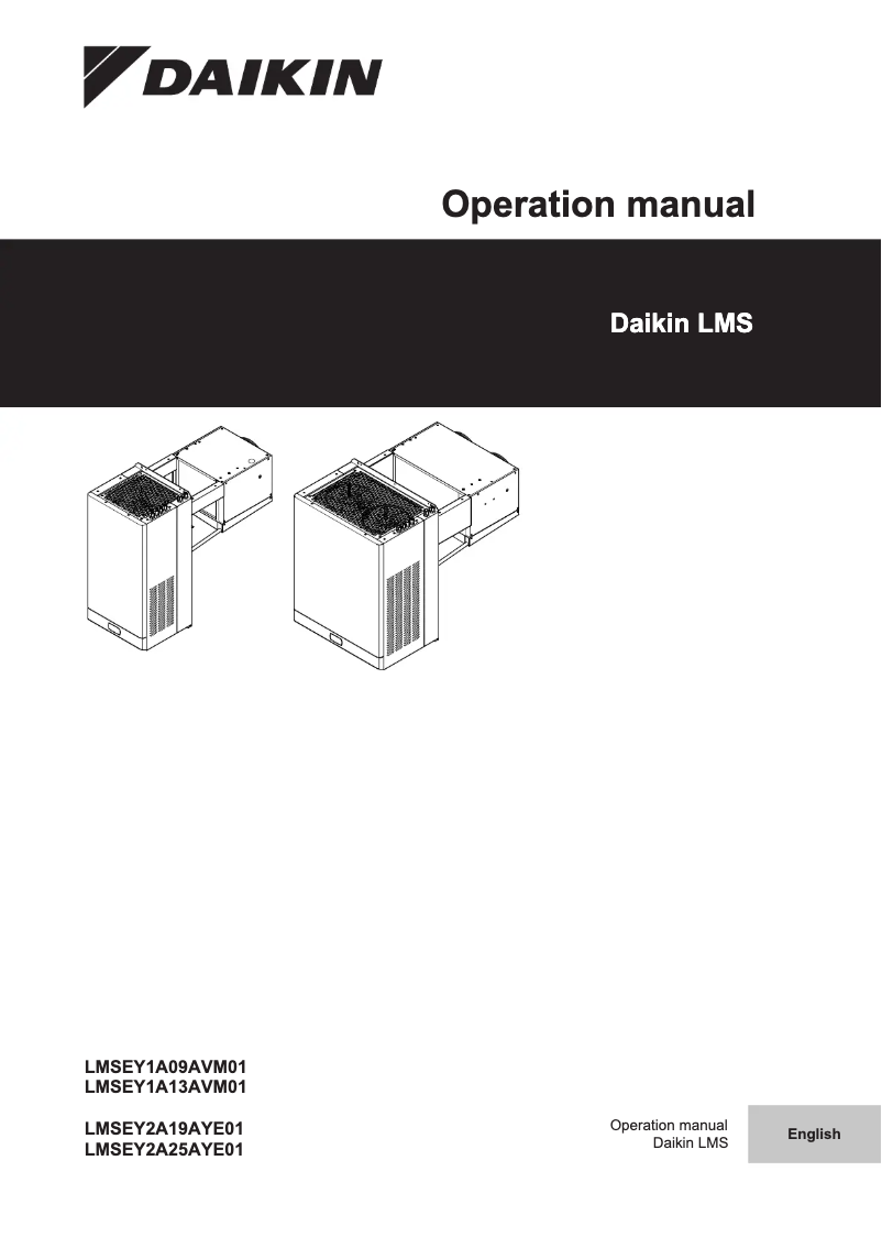 Page 1 de la notice Guide d'installation Daikin LMSEY2A19AYE01