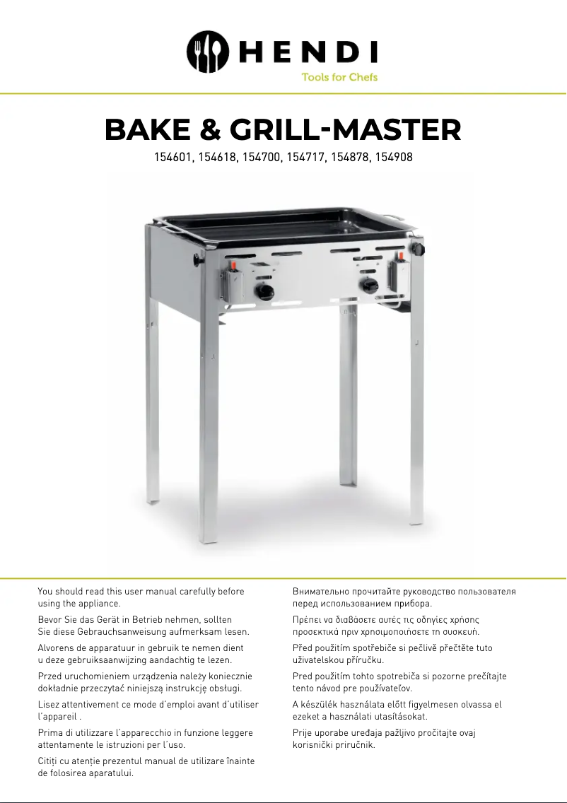Page 1 de la notice Manuel utilisateur Hendi 154618