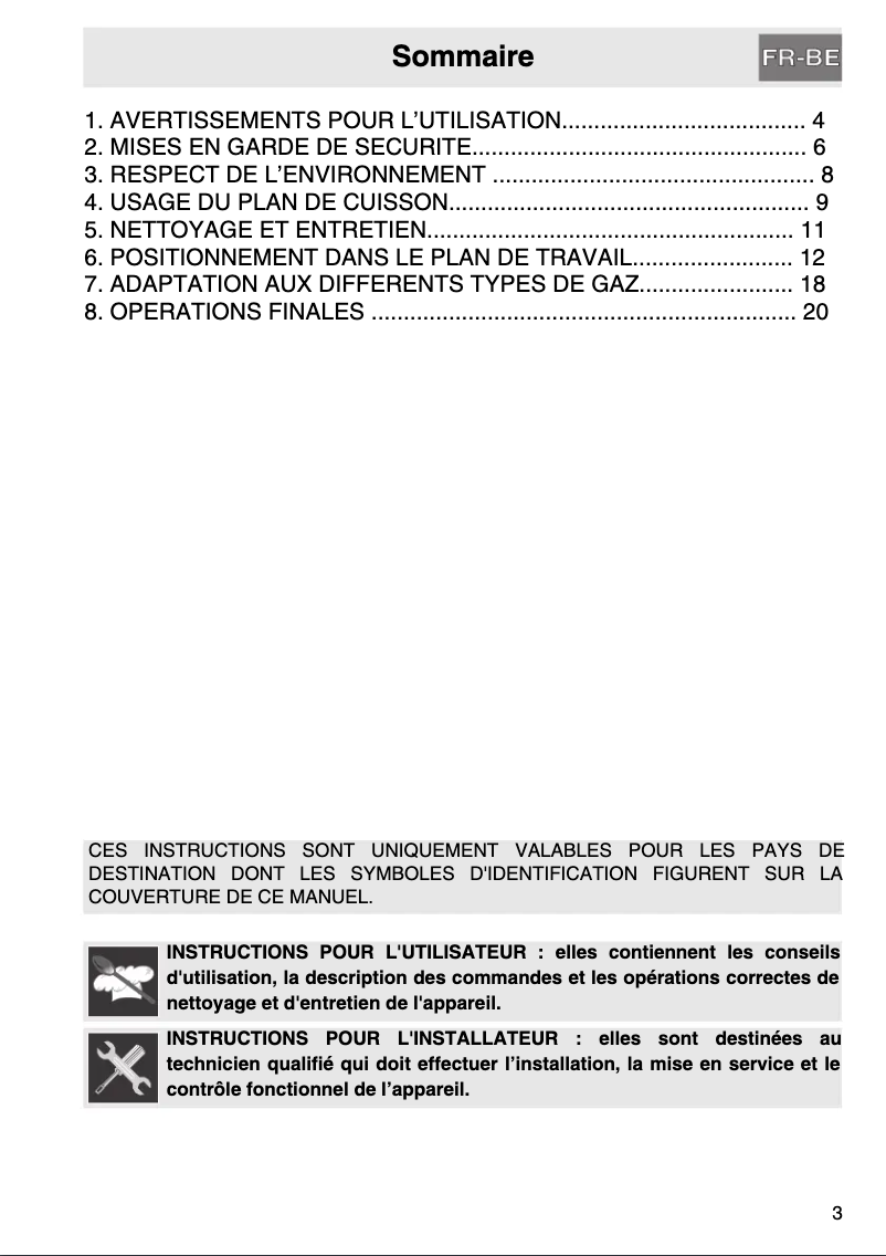 Page 1 de la notice Manuel utilisateur Smeg PGF64F-4