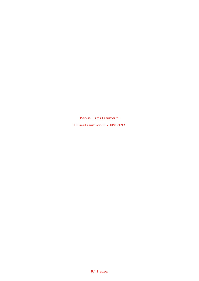 Page 1 de la notice Manuel utilisateur LG HM071MR