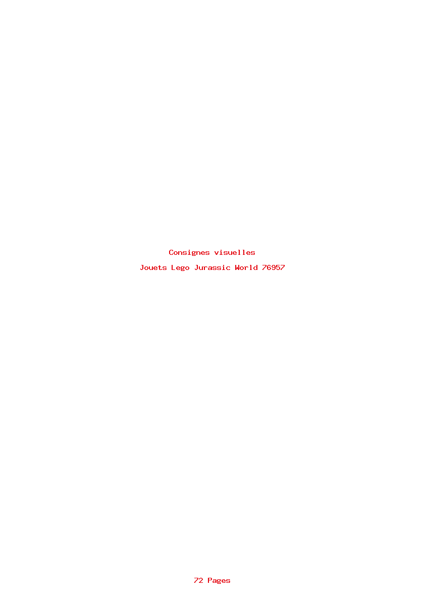 Page 1 de la notice Consignes visuelles Lego Jurassic World 76957