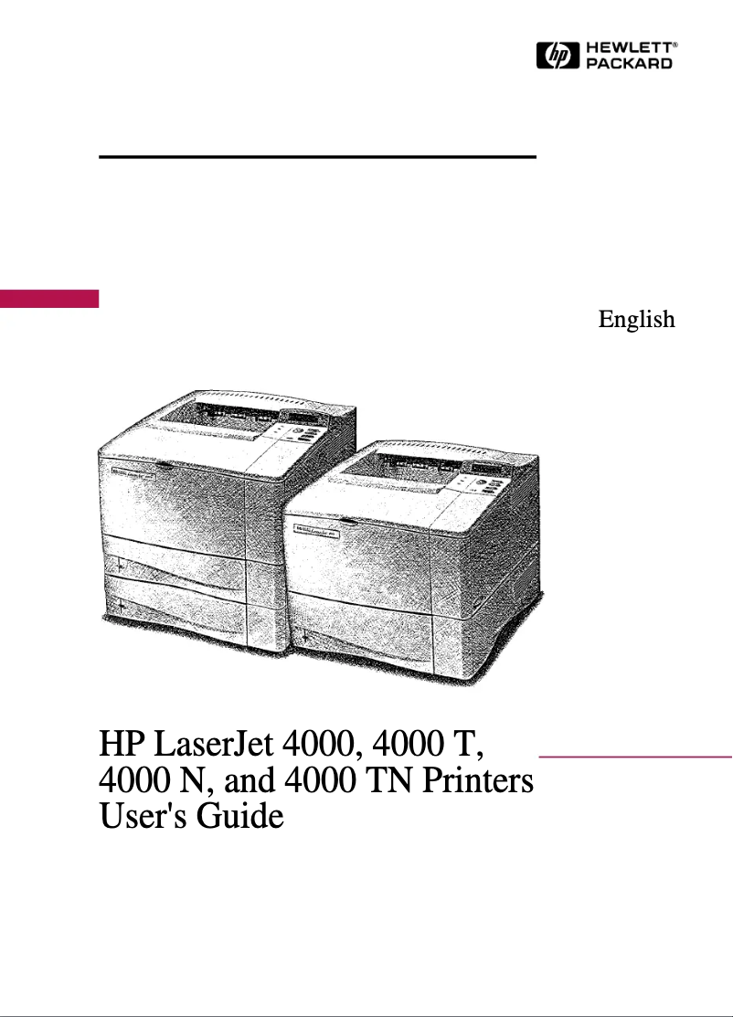 Page 1 de la notice Manuel utilisateur HP LasterJet 4000