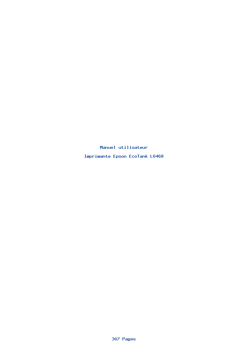 Page 1 de la notice Manuel utilisateur Epson EcoTank L6468