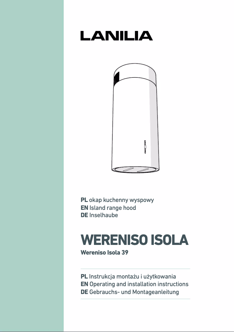 Page 1 de la notice Manuel utilisateur Lanilia Wereniso Isola 39