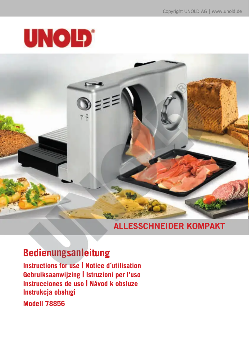 Page 1 de la notice Manuel utilisateur Unold Kompakt 78856