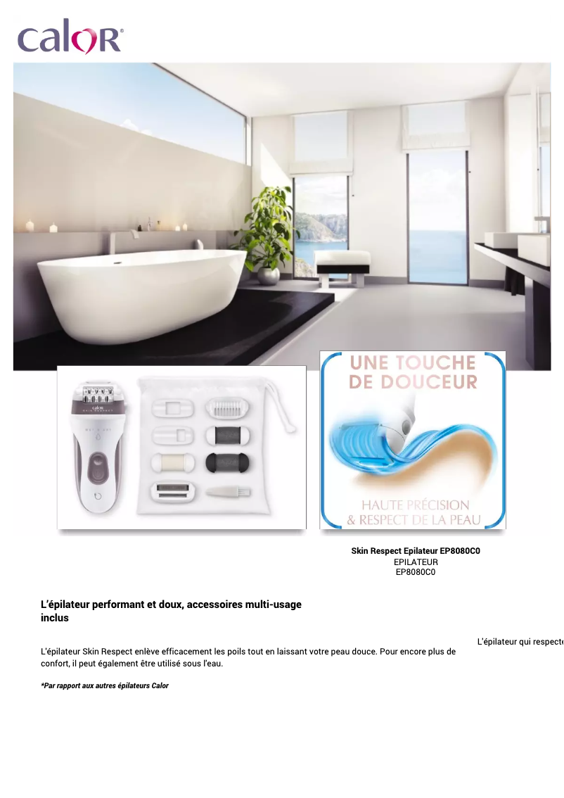 Página 1 del manual Manual de usuario Calor Skin Respect EP8080