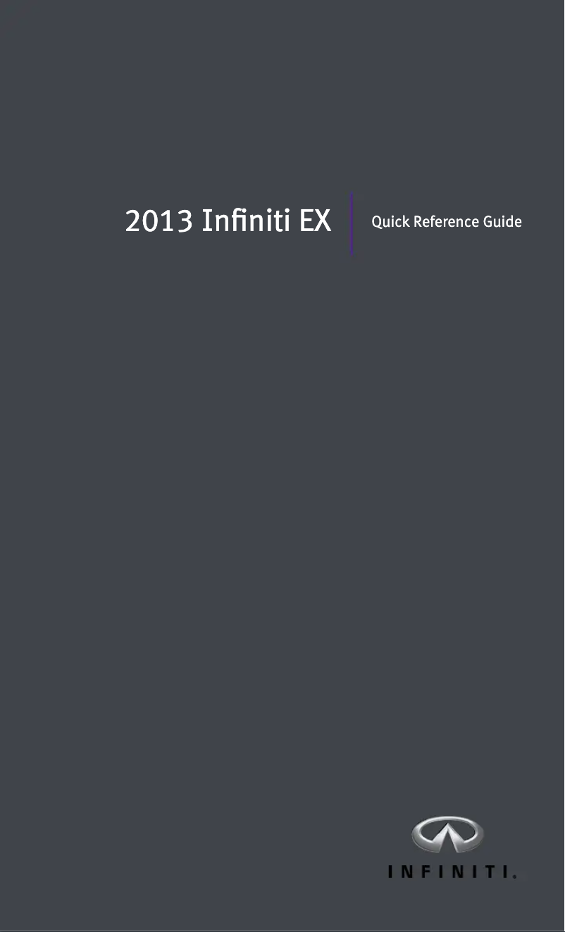 Page 1 de la notice Manuel utilisateur Infiniti EX (2013)