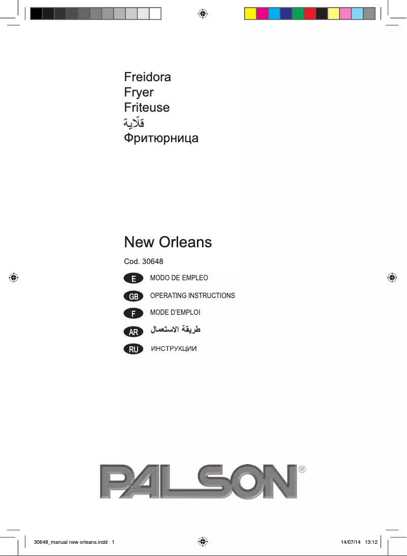 Page 1 de la notice Manuel utilisateur Palson New Orleans