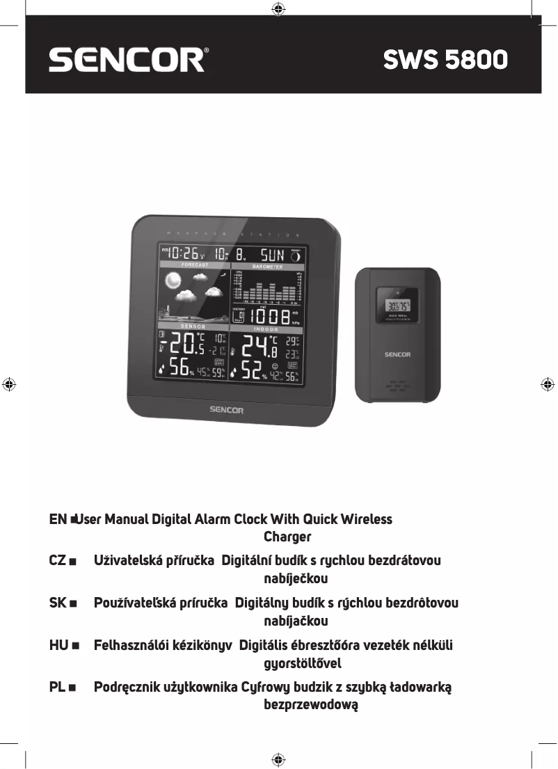 Page 1 de la notice Manuel utilisateur Sencor SWS 5800
