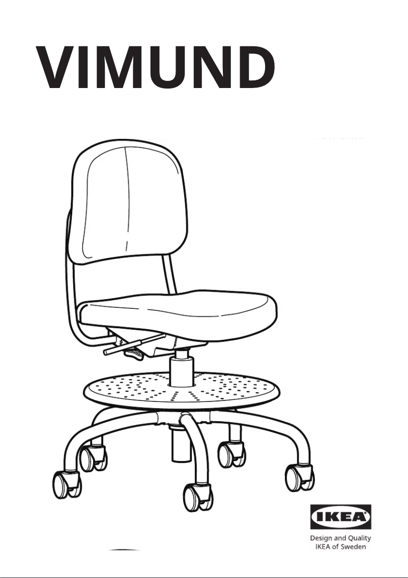 Page 1 de la notice Instructions / montage Ikea VIMUND