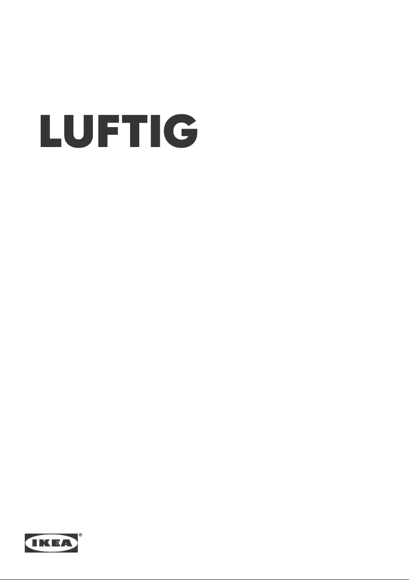 Page 1 de la notice Manuel utilisateur Ikea LUFTIG 003.658.20