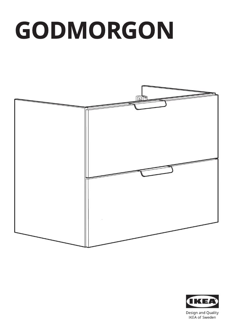 Page 1 de la notice Manuel utilisateur Ikea GODMORGON 502.811.06