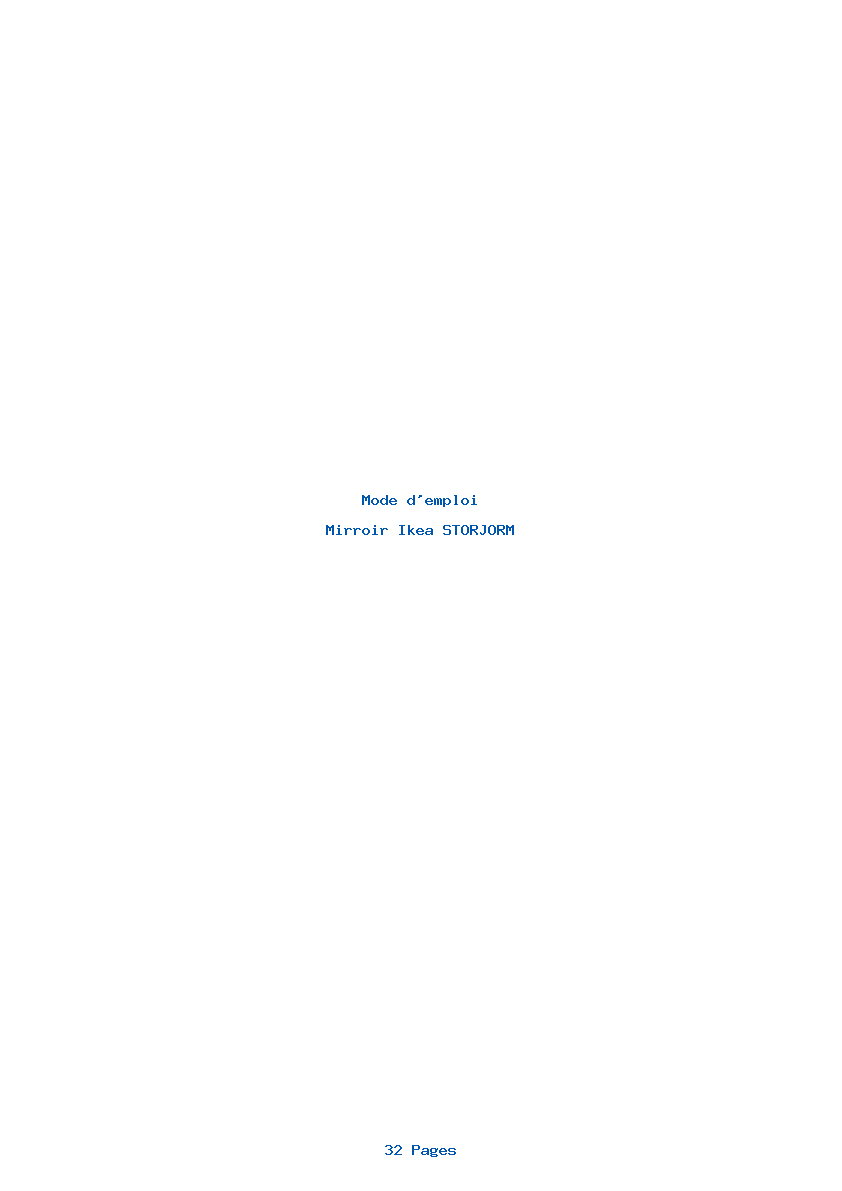 Page 1 de la notice Mode d'emploi Ikea STORJORM