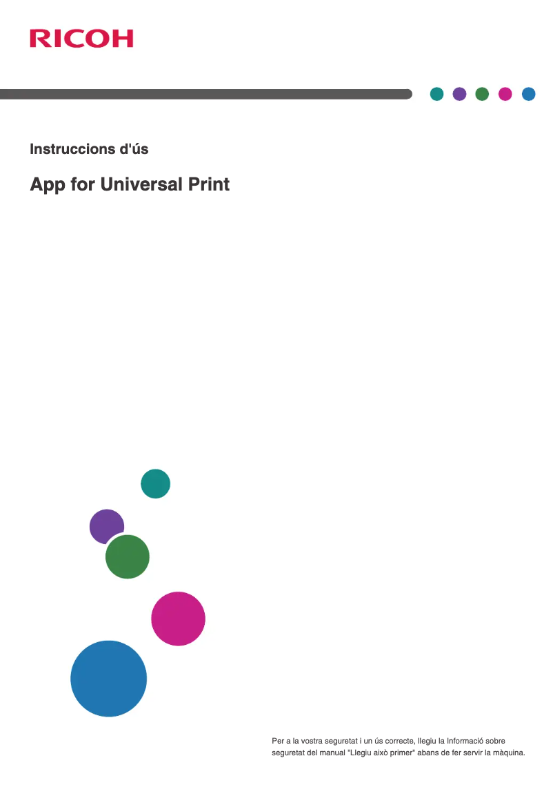 Page 1 de la notice Instructions de sécurité Ricoh IM C6000LT