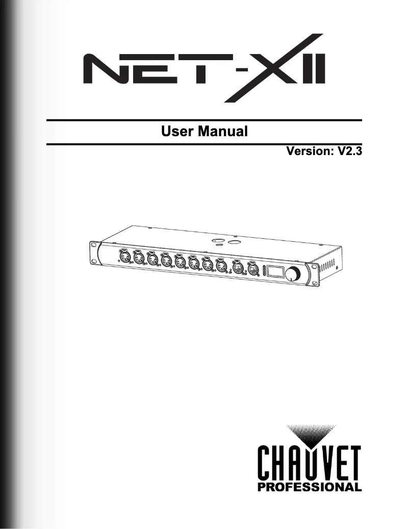 Page 1 de la notice Manuel utilisateur Chauvet NET-X II