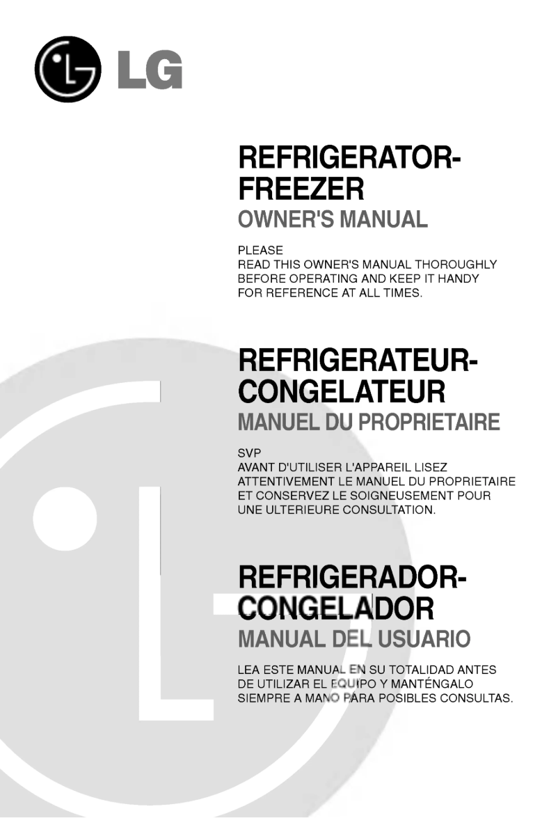 Page 1 de la notice Manuel utilisateur LG GR-652ABP