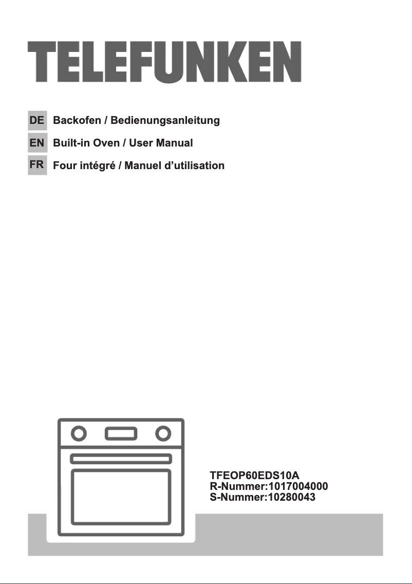 Page 1 de la notice Manuel utilisateur Telefunken TFEOP60EDS10A