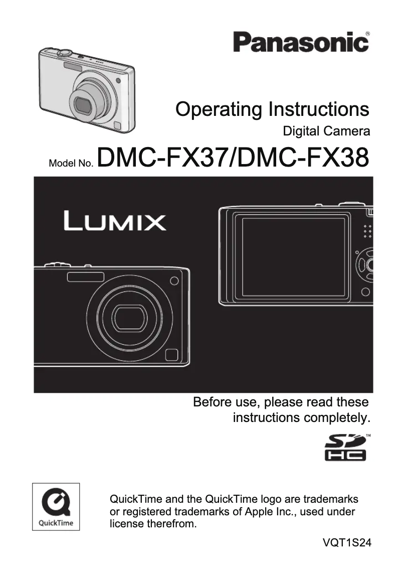Page 1 of the manual User Manual Panasonic Lumix DMC-FX37
