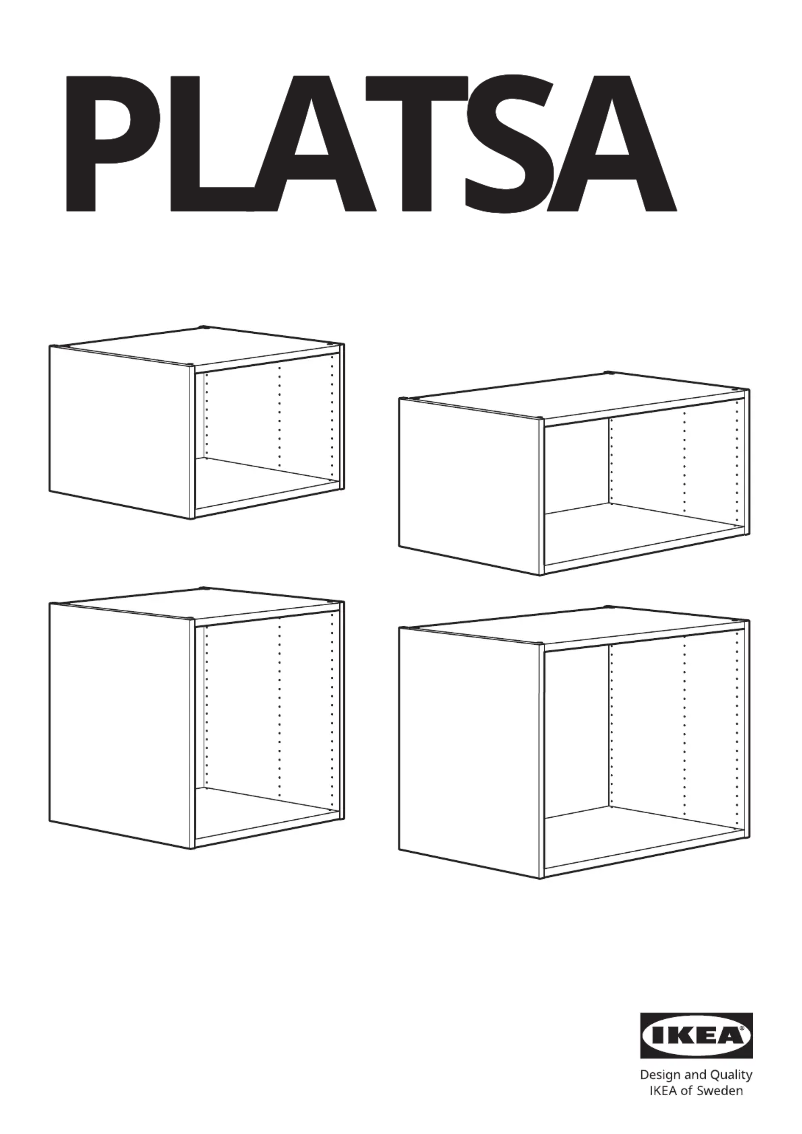 Page 1 de la notice Manuel utilisateur Ikea PLATSA 903.309.49