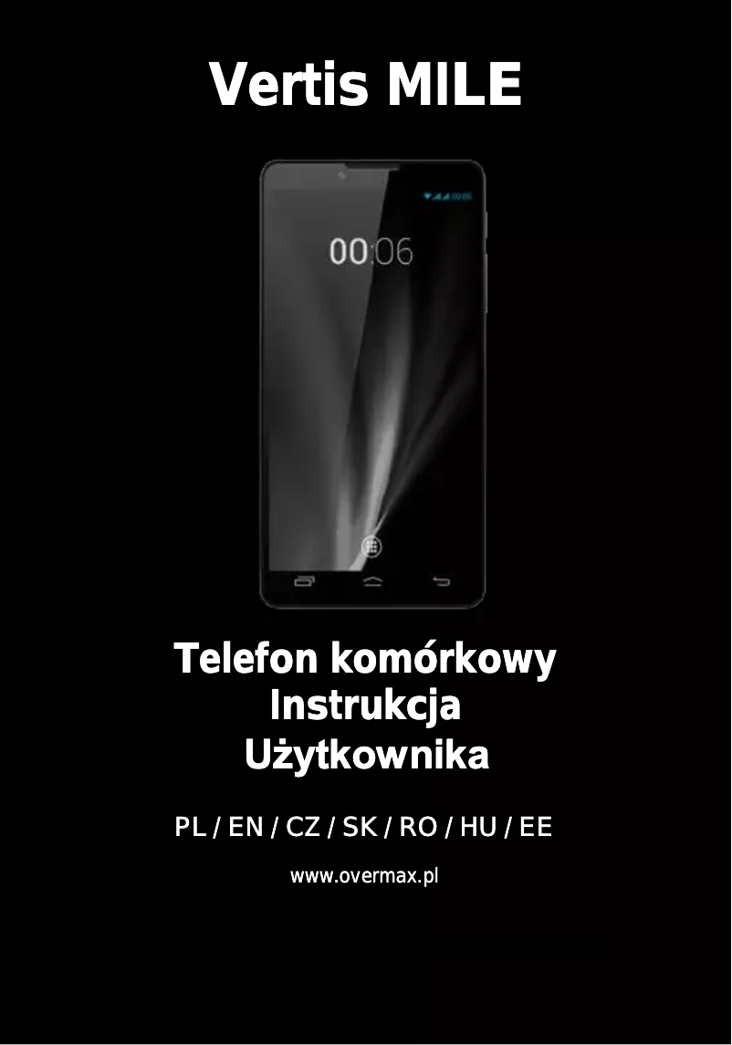 Page 1 de la notice Manuel utilisateur Overmax Vertis Mile