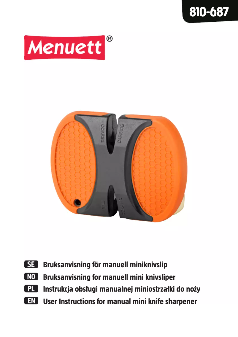 Page 1 de la notice Manuel utilisateur Menuett 810-687