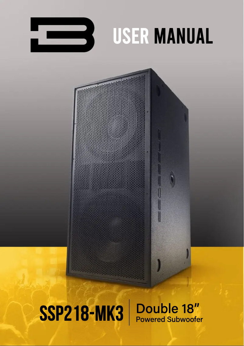 Page 1 de la notice Manuel utilisateur BASSBOSS SSP218-MK3