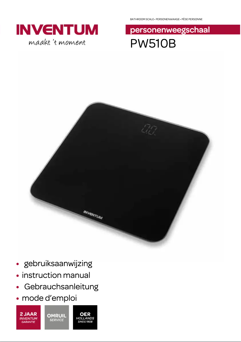 Page 1 de la notice Manuel utilisateur Inventum PW510B