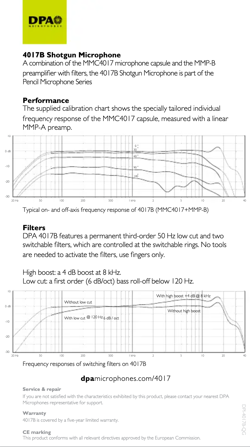 Page 1 de la notice Manuel utilisateur DPA 4017B