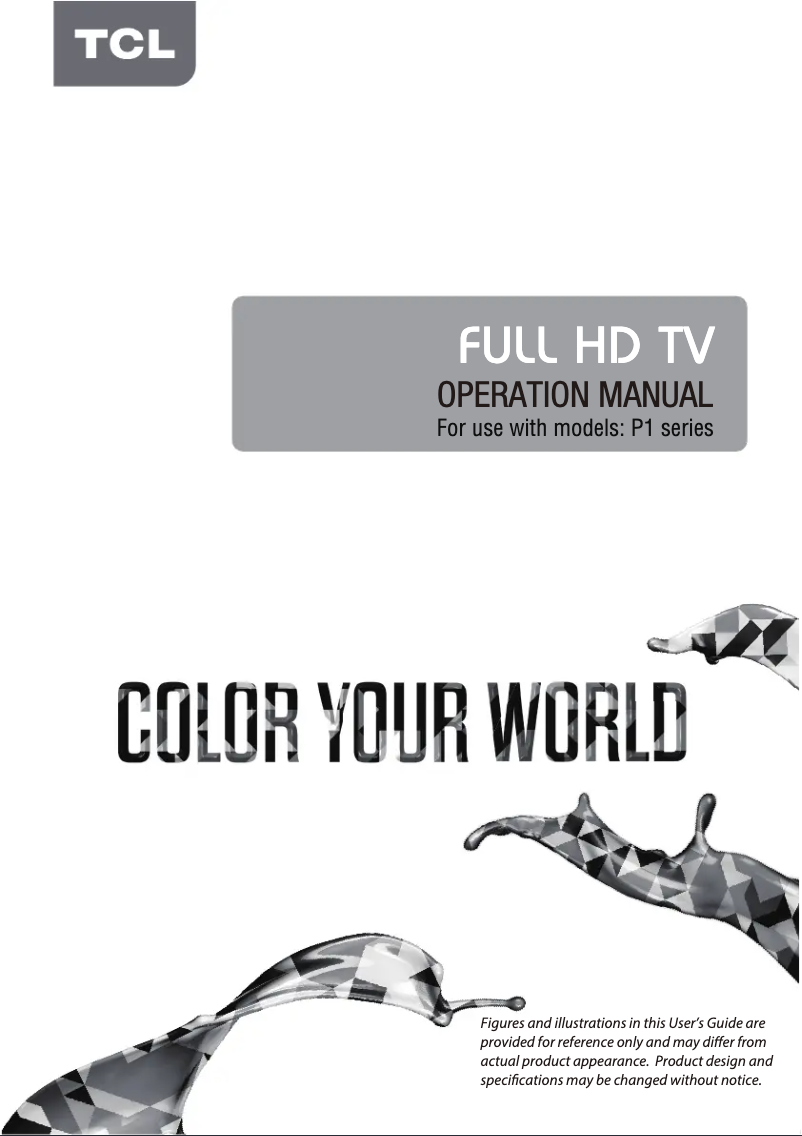 Page 1 de la notice Mode d'emploi TCL 32P1S