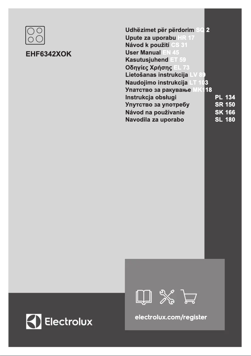 Page 1 de la notice Manuel d'utilisation et d'entretien Electrolux EHF6342XOK