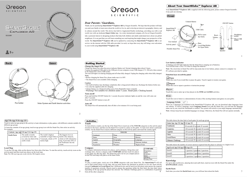 Page 1 de la notice Manuel utilisateur Oregon Scientific SG338R