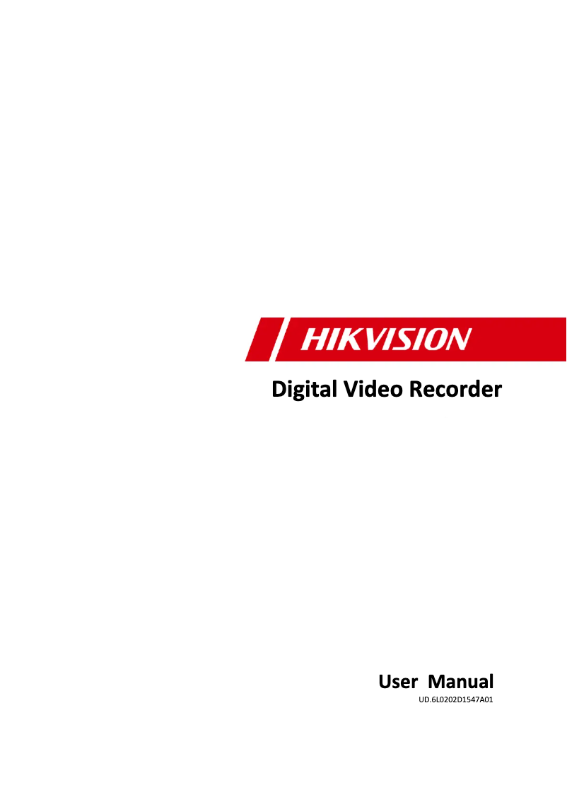 Page 1 de la notice Manuel utilisateur Hikvision DS-7204HWI-E1